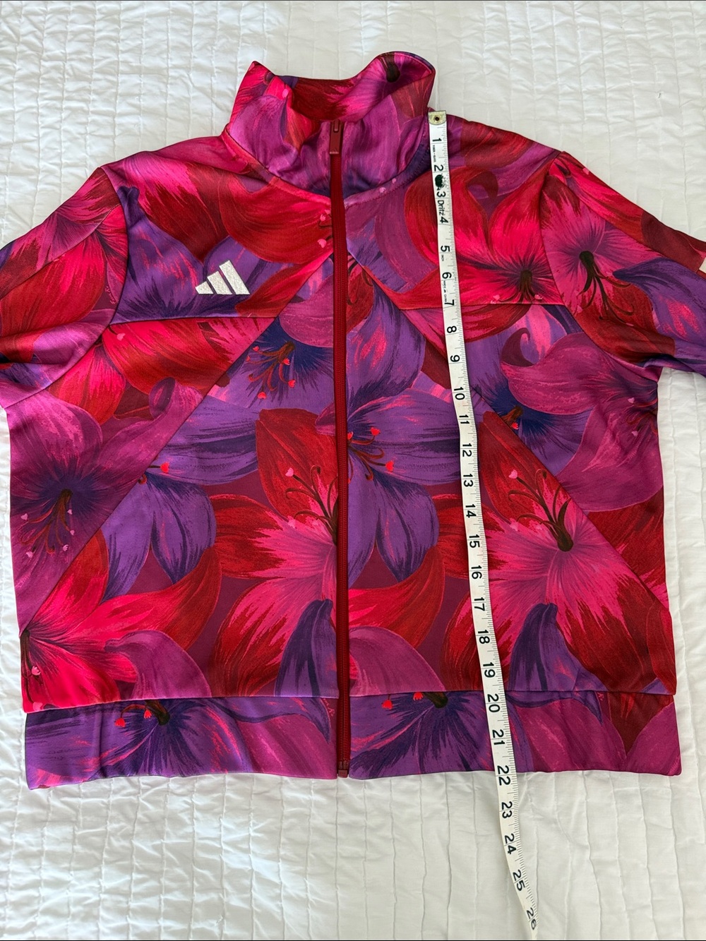 adidas Farm Rio Womens Pink & Purple Floral Track Jacket - Picture 5 of 9